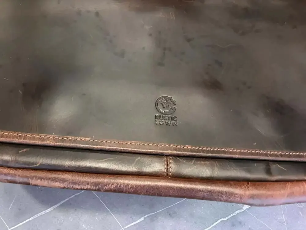 Rustic Town Genuine Leather Laptop Messenger Bag 16” x 13” briefcase